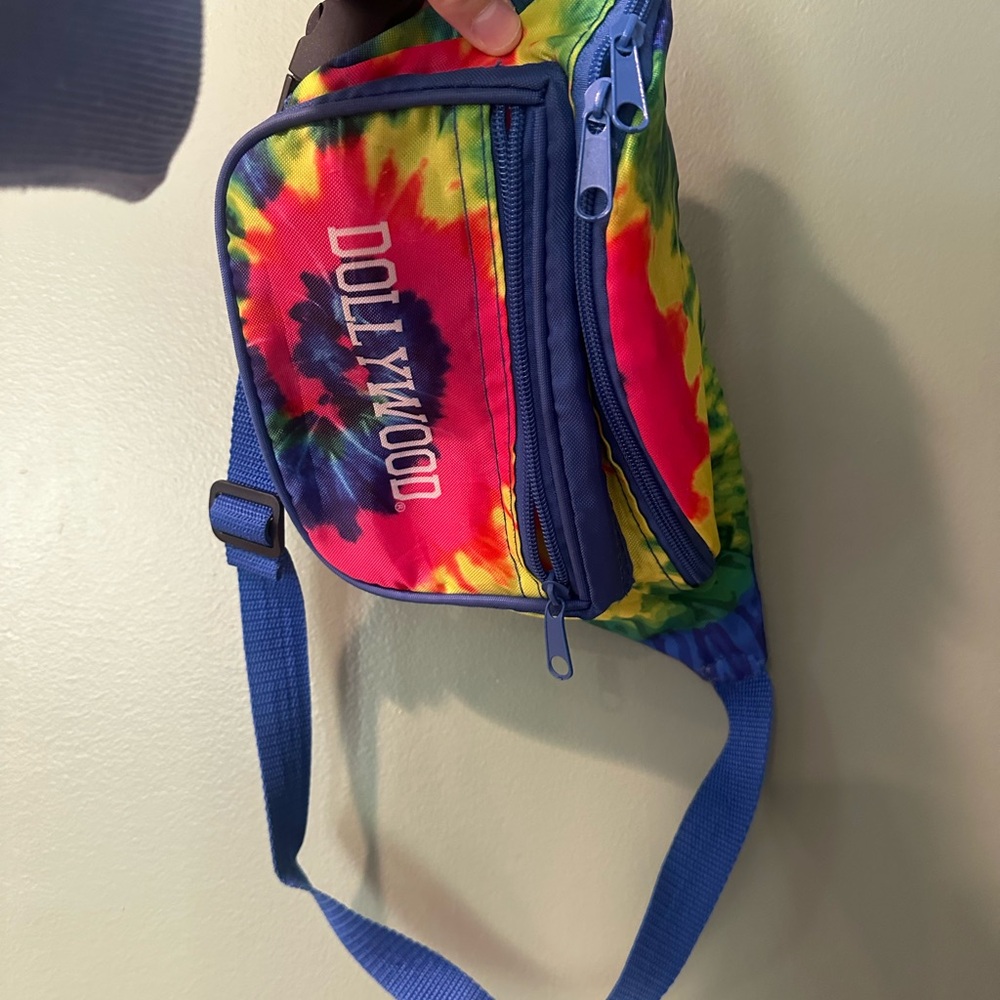 Dollywood Tie-Dye Waist Bag with Blue Strap